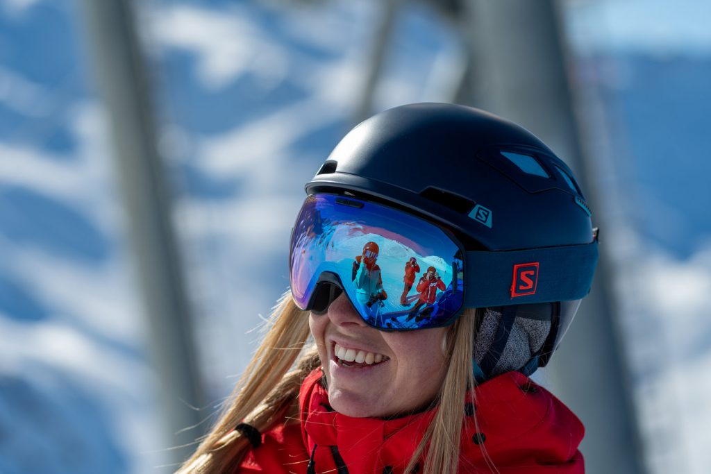 Skieuse sourire