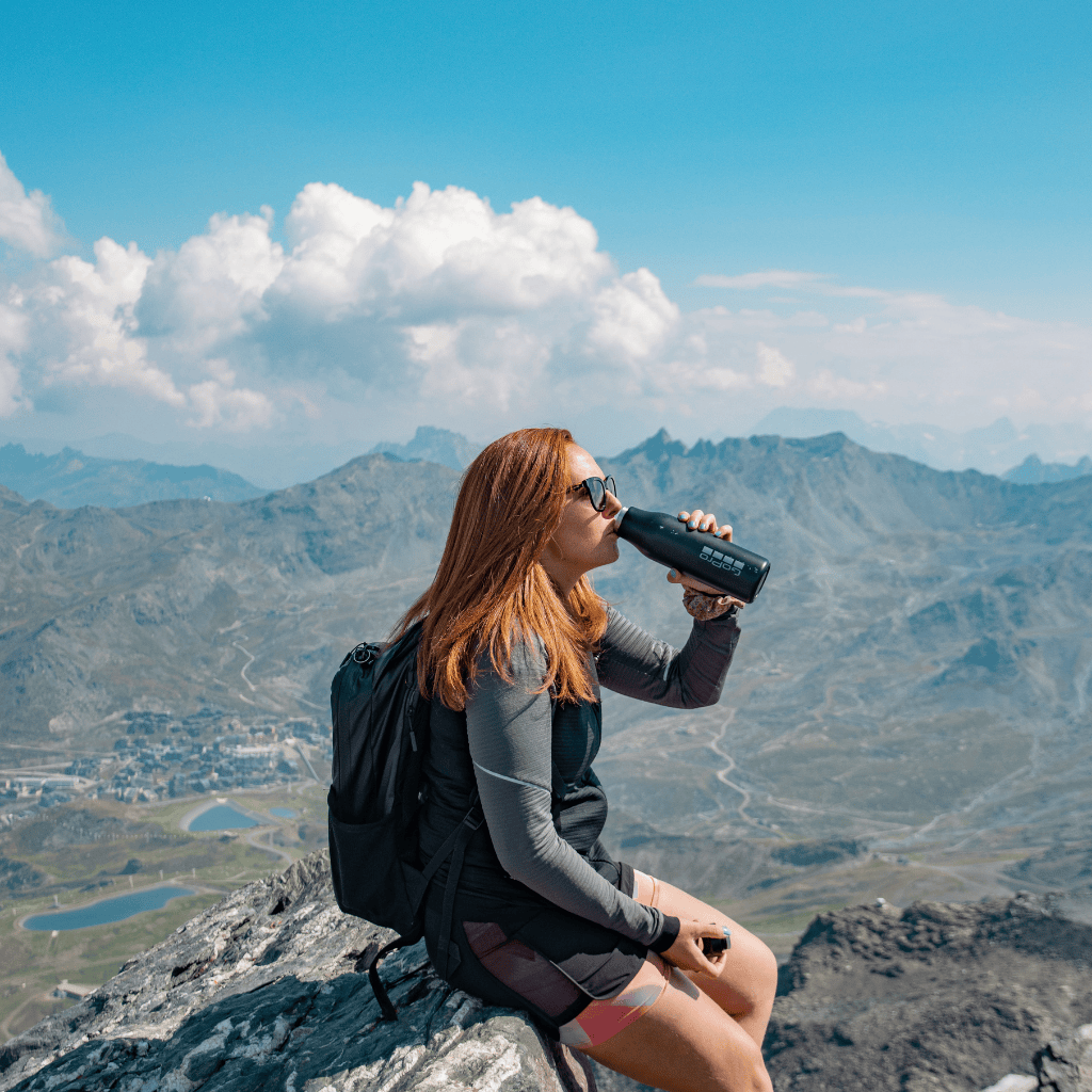 Panorama depuis le sommet de Val Thorens avec vue sur les alpes en été